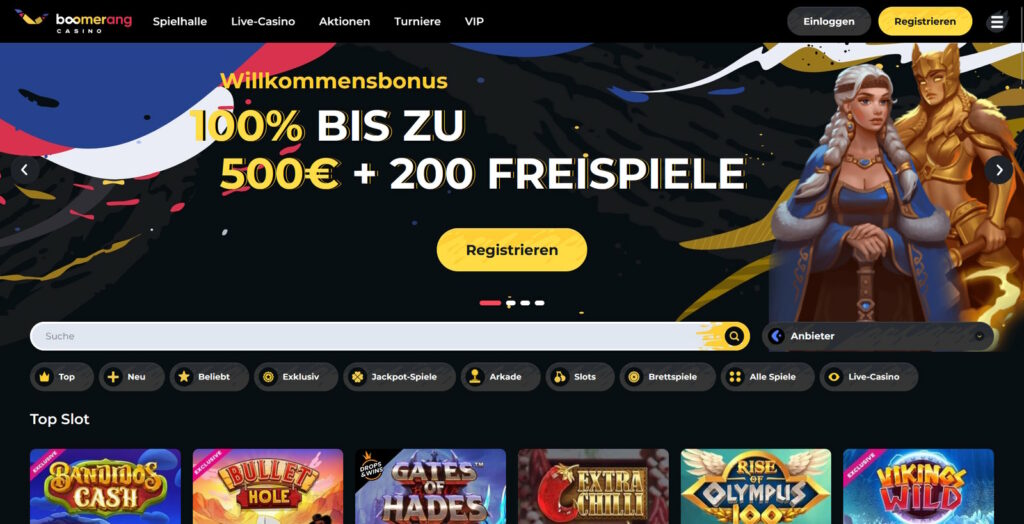 Boomerang Casino Startseite